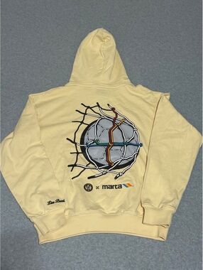 Atlanta United x MARTA Live Breathe Futbol Hoodie Yellow Sweatshirt Men's Small